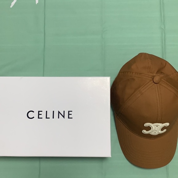 Celine Brown Cap with Logo - Picture 1 of 5